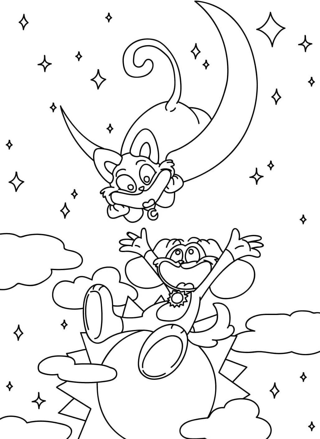 Gratis udskrivning Smiling Critters Tegninger til Farvelægning