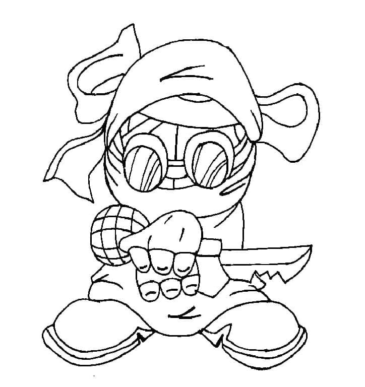 Hank J Wimbleton Friday Night Funkin Tegninger til Farvelægning