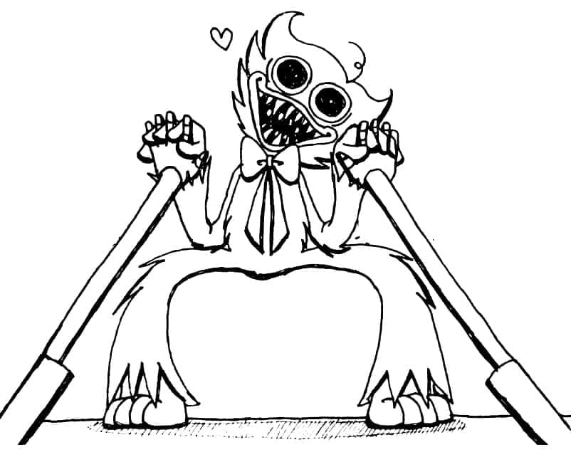 Huggy Wuggy Udskrivbar Tegninger til Farvelægning