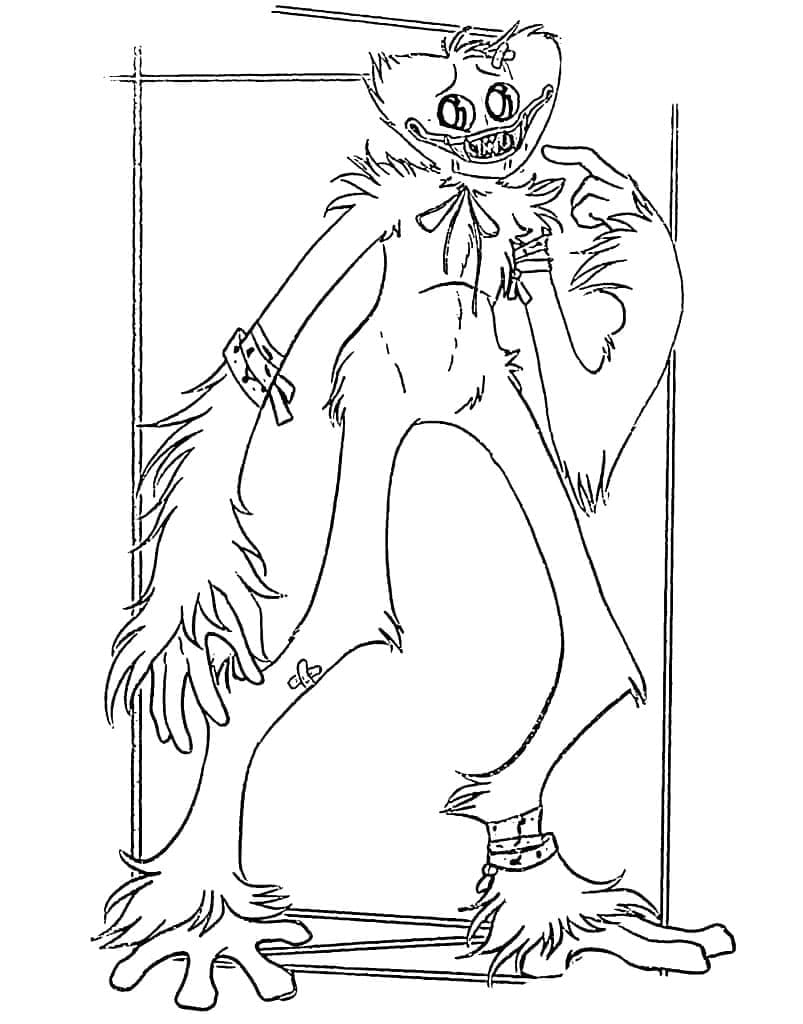 Huggy Wuggy Uhyre Tegninger til Farvelægning