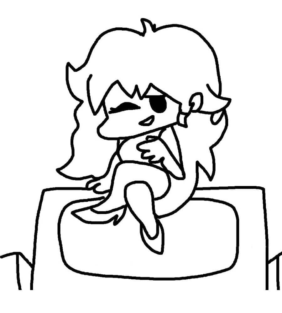 Kæreste fra Friday Night Funkin sød Tegninger til Farvelægning