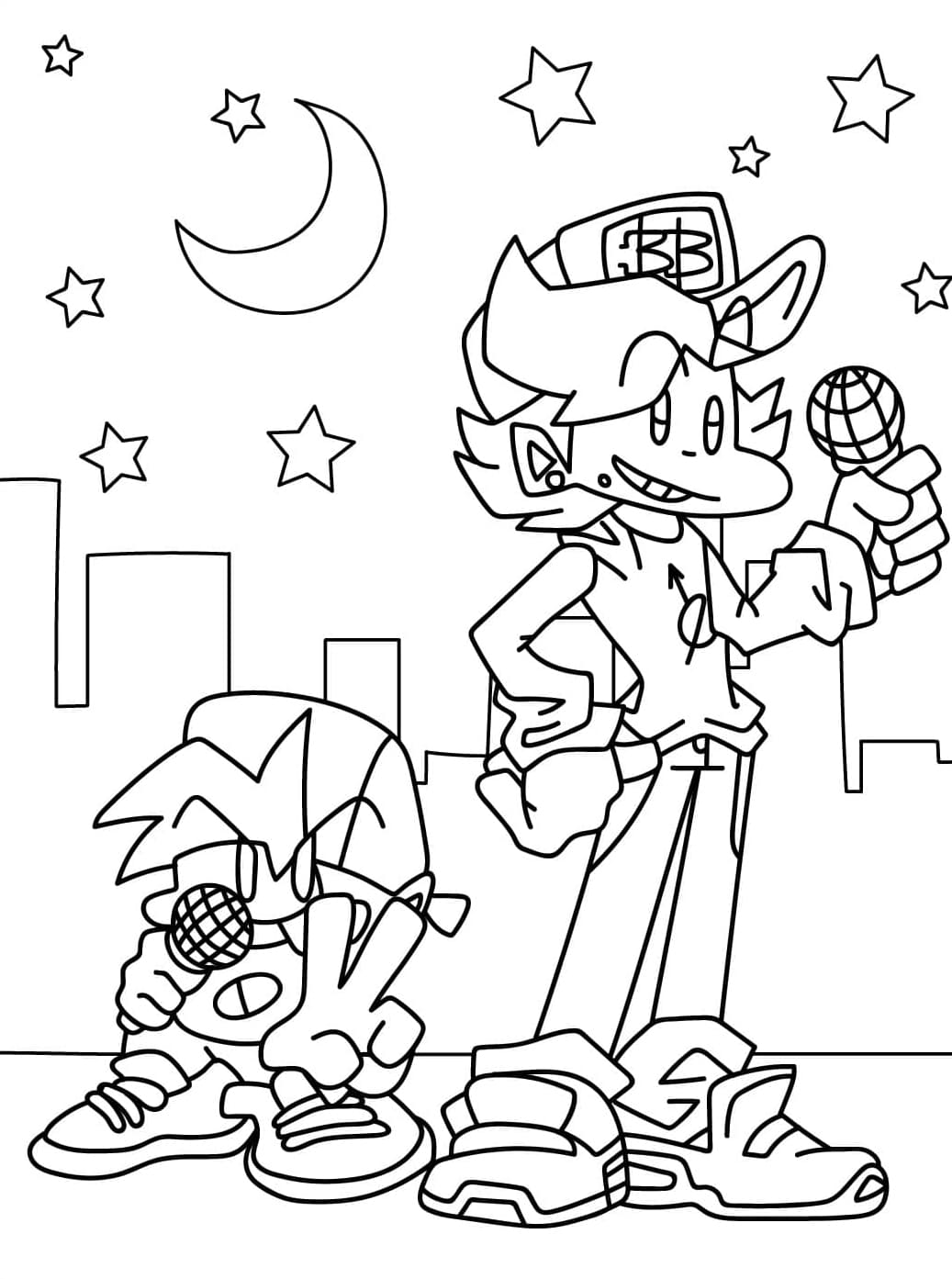 Kæreste til Friday Night Funkin Tegninger til Farvelægning