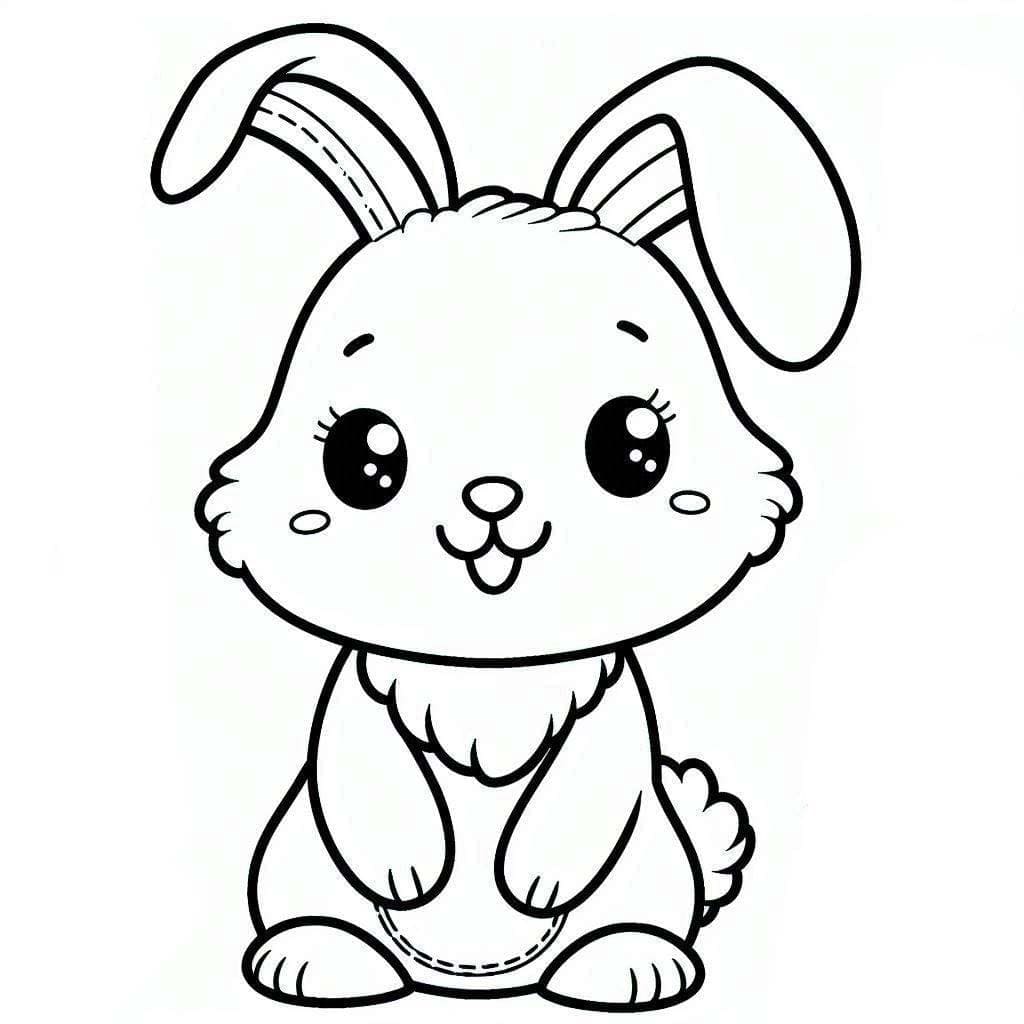 Kanin til 3-årige Tegninger til Farvelægning