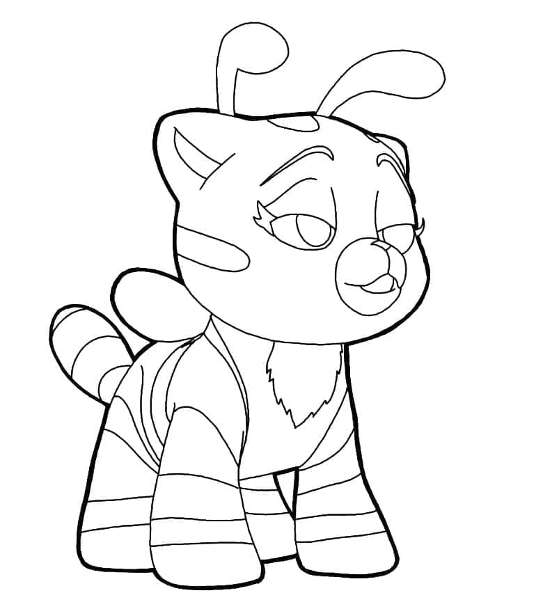 Kattebi fra Poppy Playtime Tegninger til Farvelægning