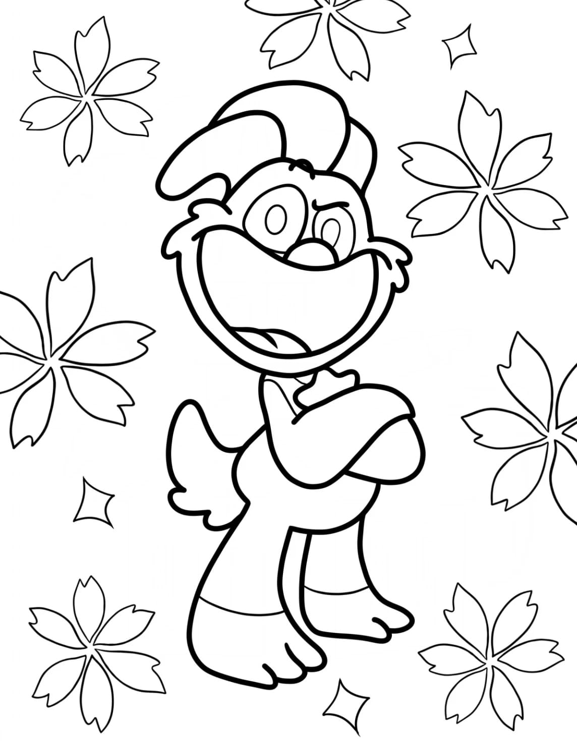 KickinChicken Fra Smiling Critters Tegninger til Farvelægning