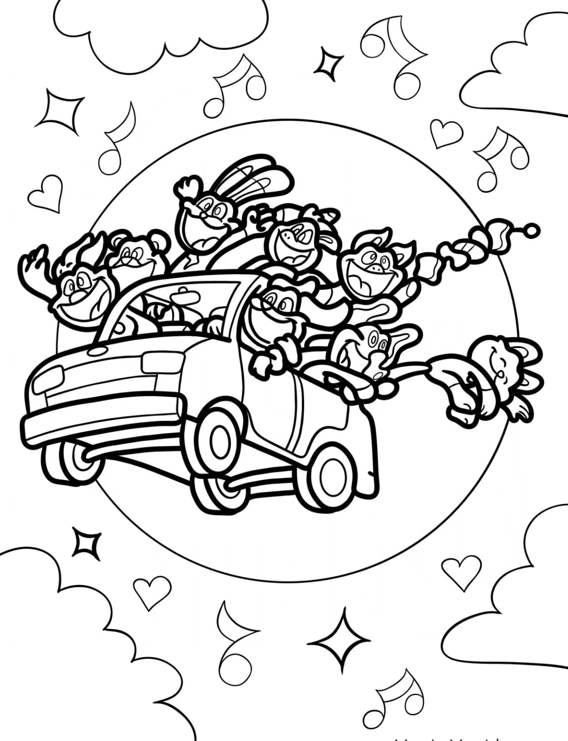 Meget glad Smiling Critters Tegninger til Farvelægning