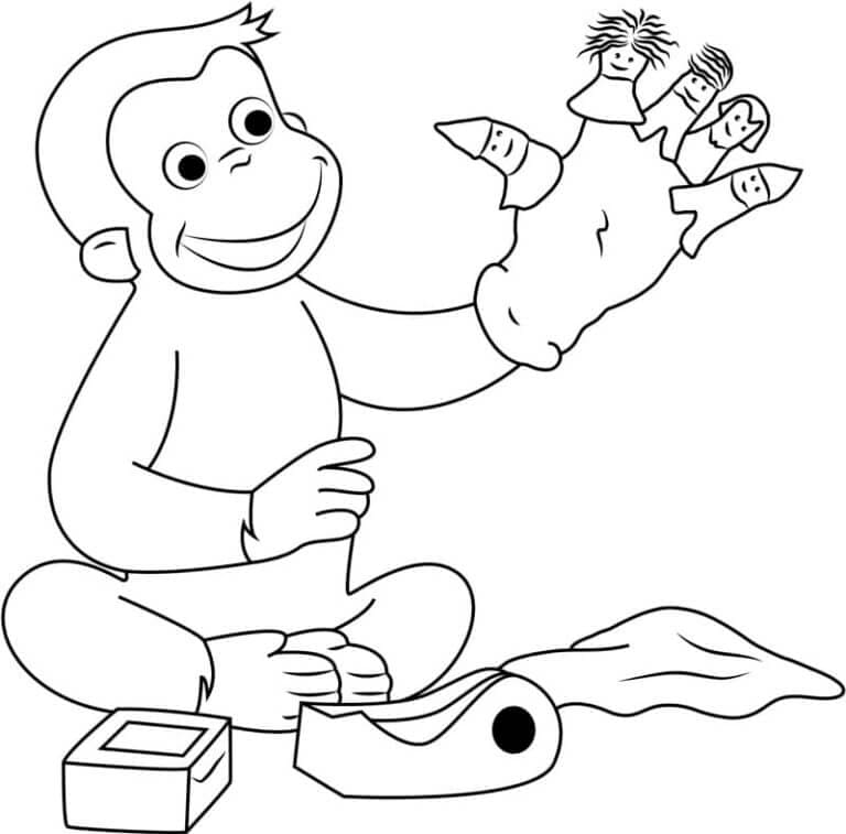 Peter Pedal leger med en Bibabo Tegninger til Farvelægning