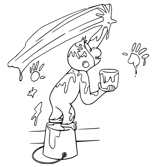 Peter Pedal maler væggene Tegninger til Farvelægning