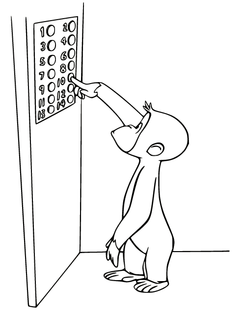 Peter Pedal tog elevatoren Tegninger til Farvelægning