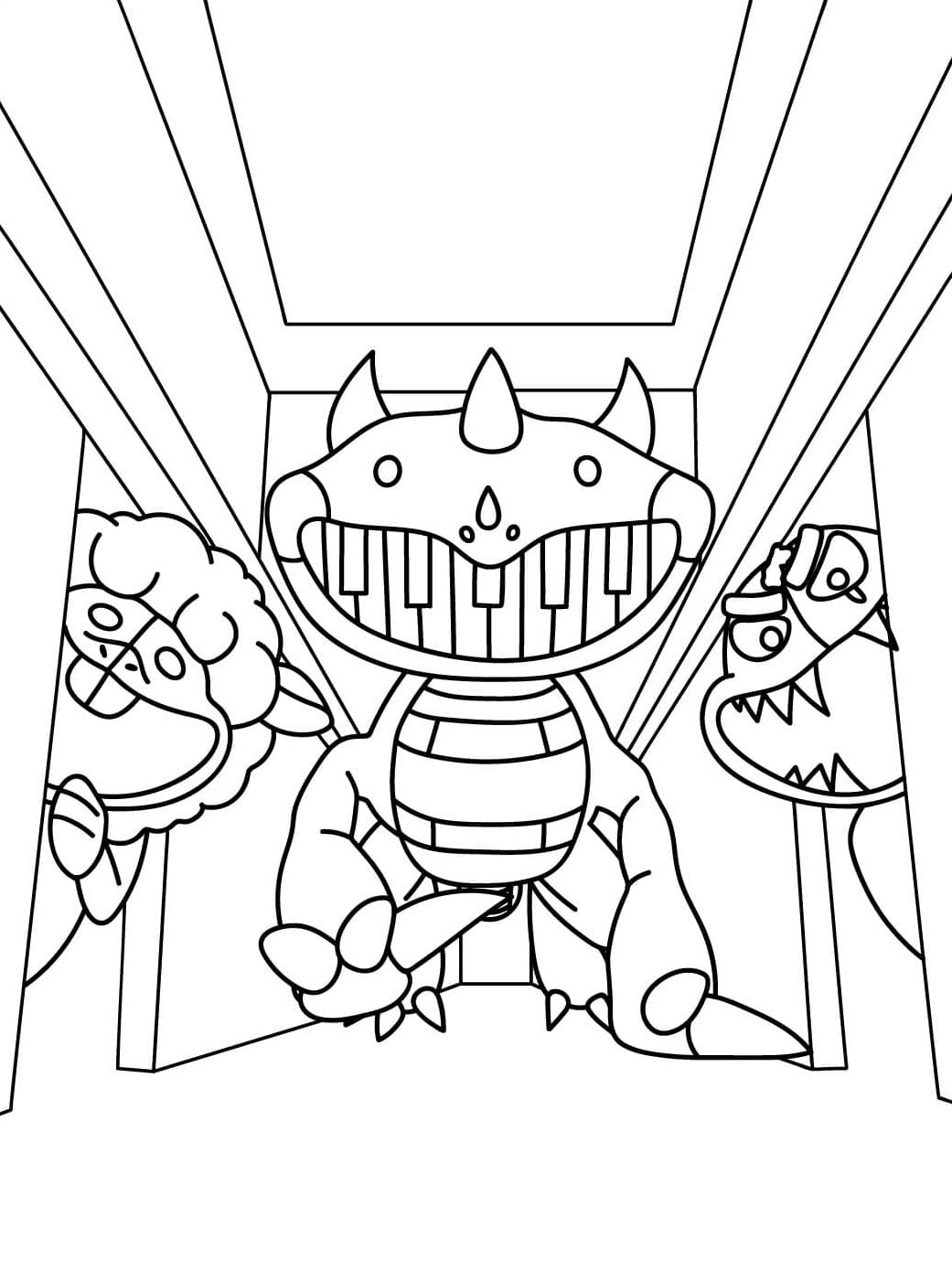 Pianosaurus Tegninger til Farvelægning