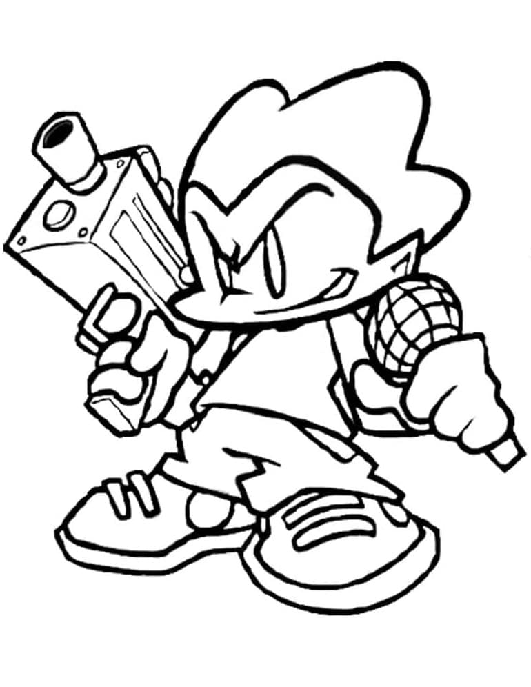 Pico i Friday Night Funkin Tegninger til Farvelægning