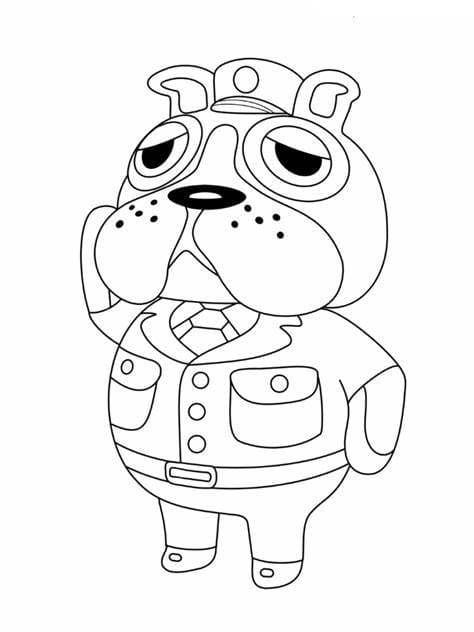 Sejt med Animal Crossing Tegninger til Farvelægning