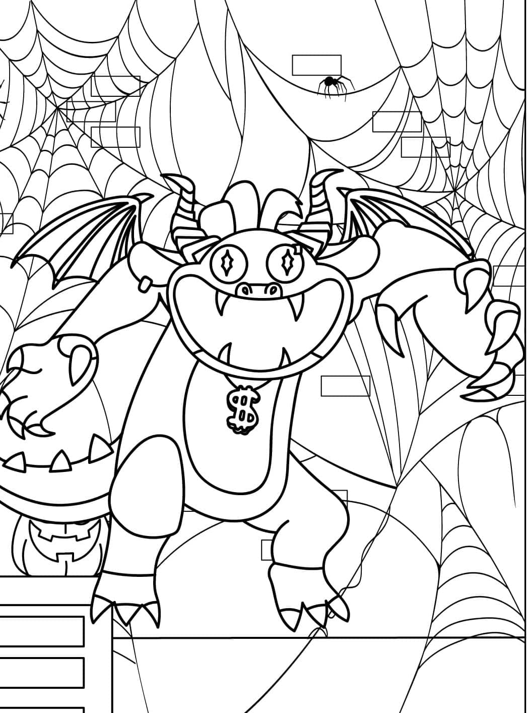 Simon Smoke i Halloween-scenen Tegninger til Farvelægning