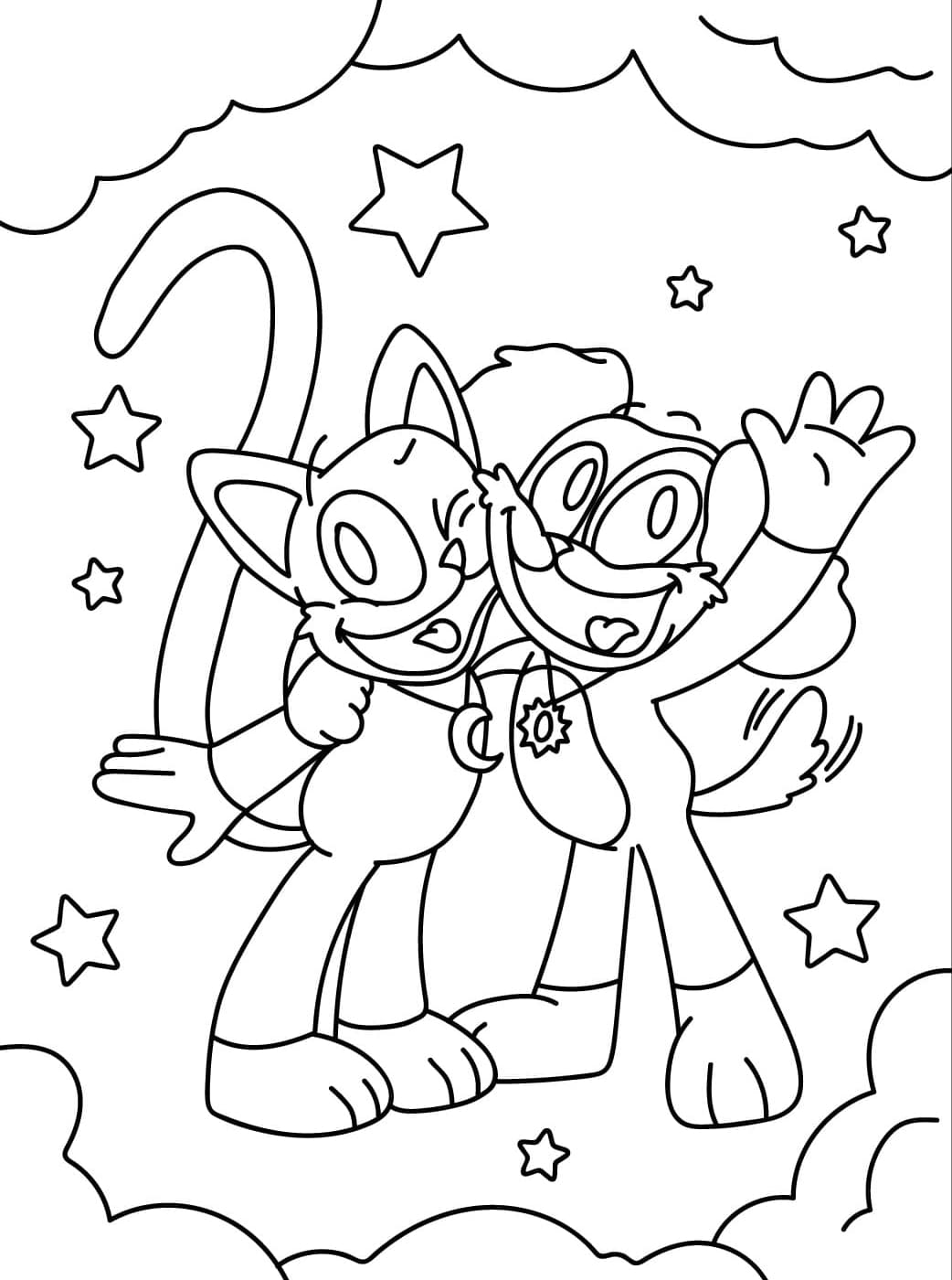 Smiling Critters smilende Tegninger til Farvelægning