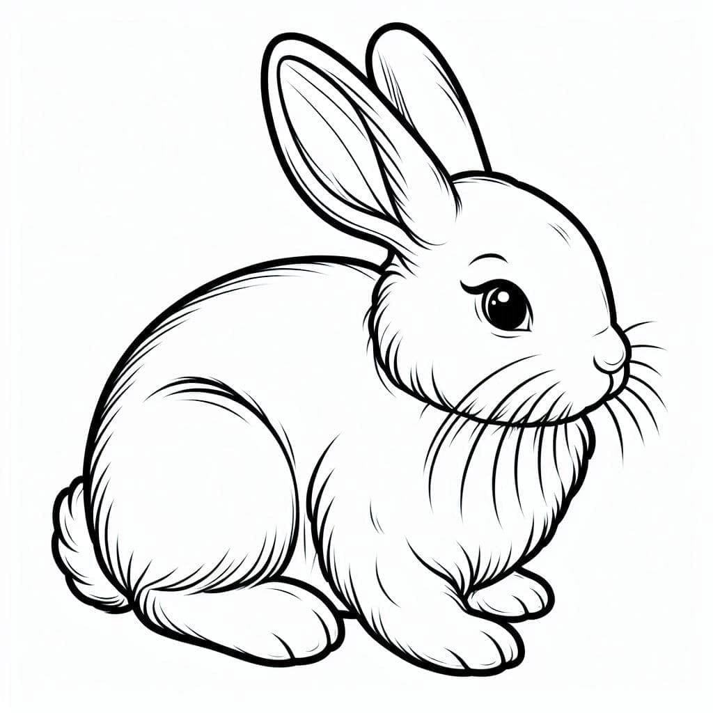 Smuk kanin Tegninger til Farvelægning
