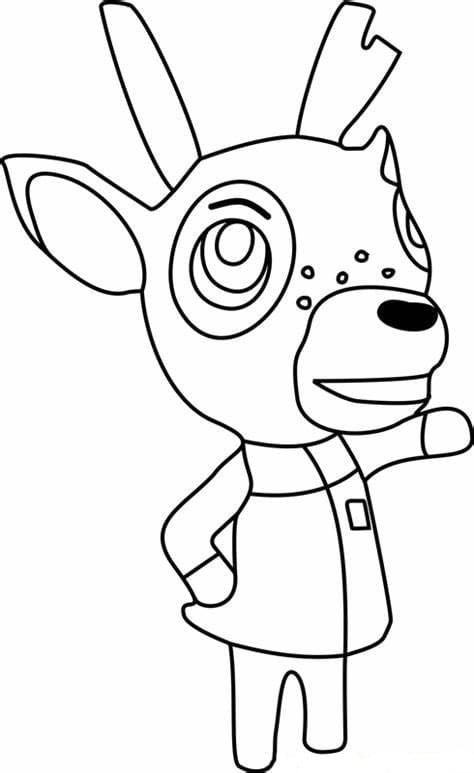 Sød Animal Crossing-billede Tegninger til Farvelægning