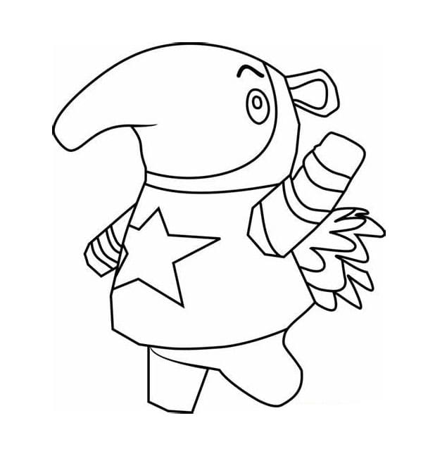 Udskriv Animal Crossing-billede Tegninger til Farvelægning