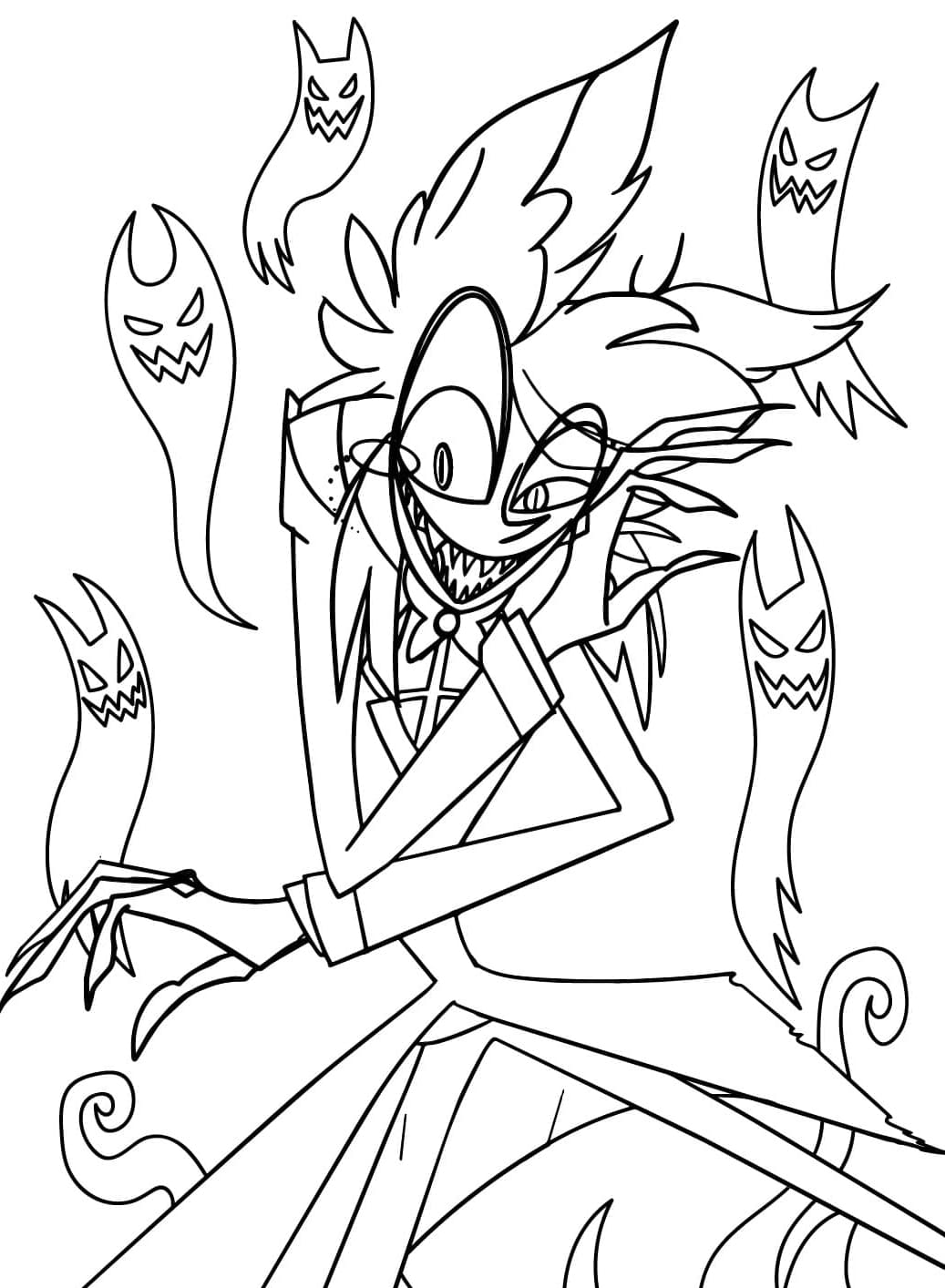 Alastor og Angel Dust Tegninger til Farvelægning