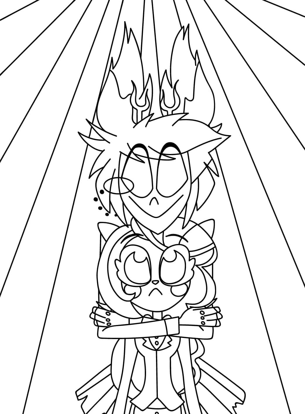 Alastor og Charlie Morningstar Tegninger til Farvelægning