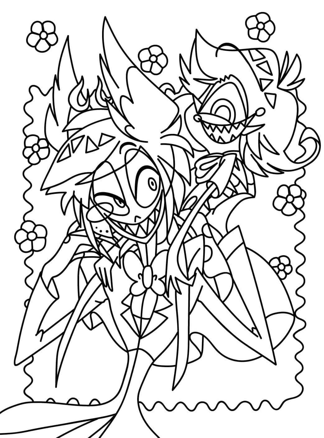 Alastor og Niffty Tegninger til Farvelægning