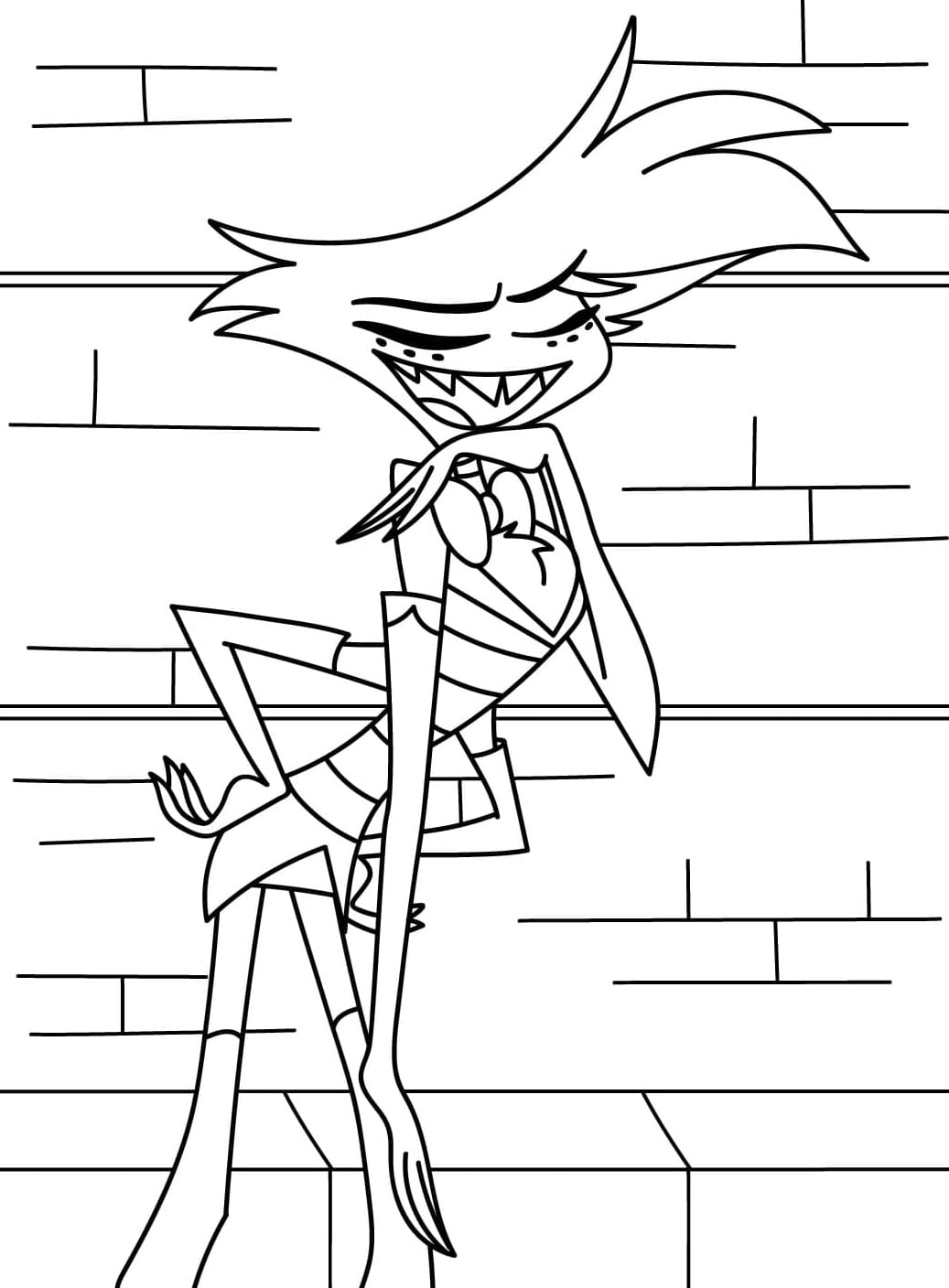 Angel Dust fra Hazbin Hotel Tegninger til Farvelægning