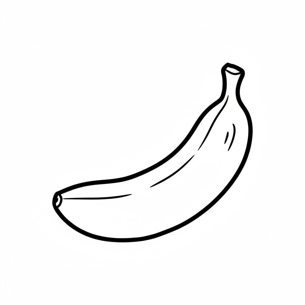 Banan meget simpel Tegninger til Farvelægning