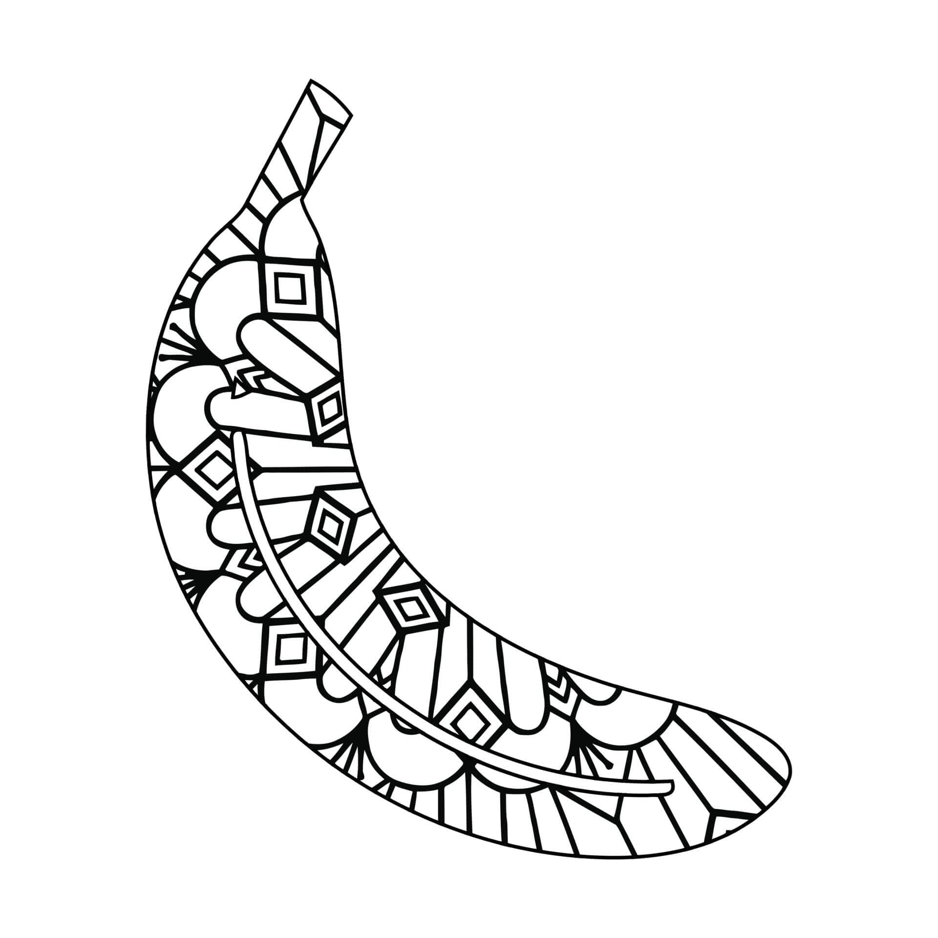 Bananmandala Tegninger til Farvelægning