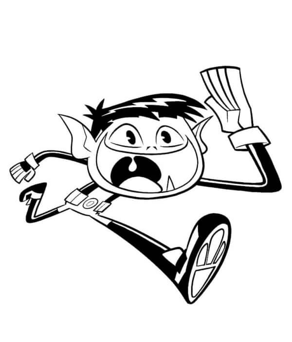 Beast Drengen løber Tegninger til Farvelægning