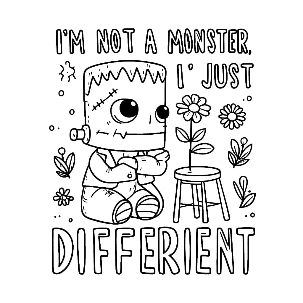 Bedårende Frankenstein Tegninger til Farvelægning