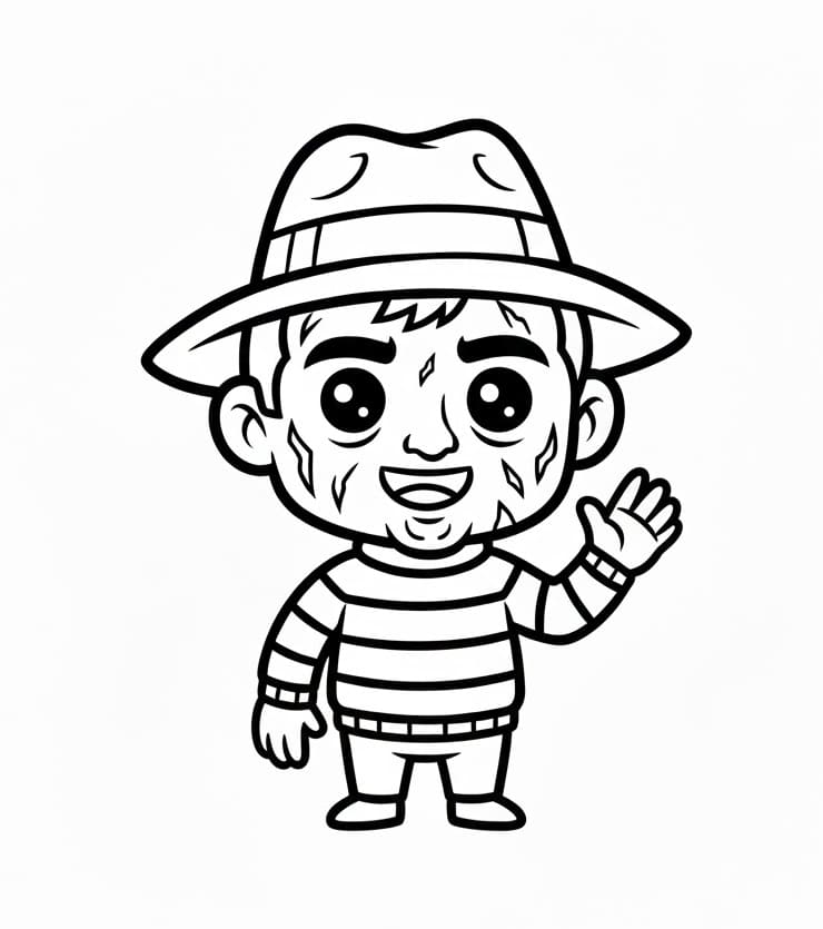 Billeder Freddy Krueger Tegninger til Farvelægning