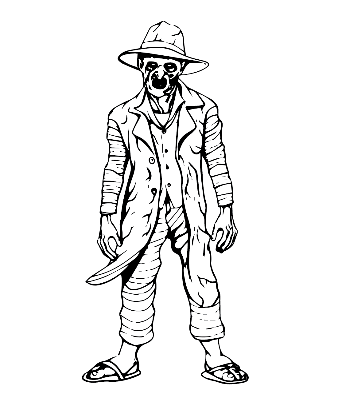 Billeder Freddy Krueger gratis Tegninger til Farvelægning