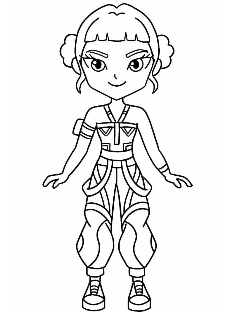 Chibi Zoe, pigegruppen Tegninger til Farvelægning