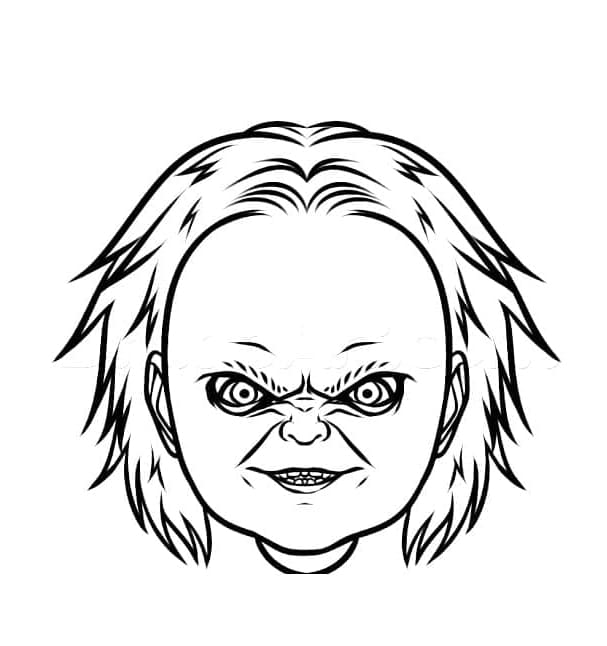 Chucky-ansigt Tegninger til Farvelægning