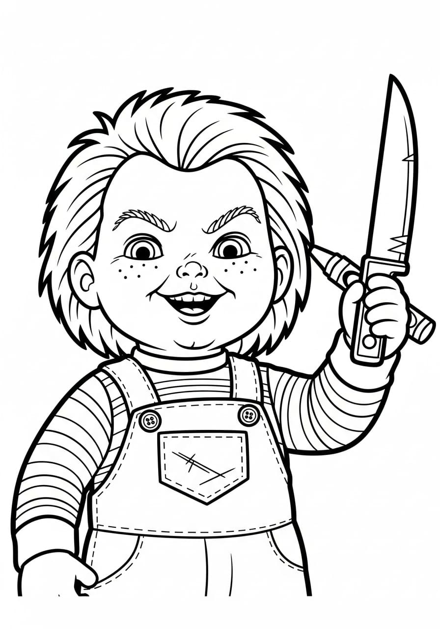 Chucky glad Tegninger til Farvelægning