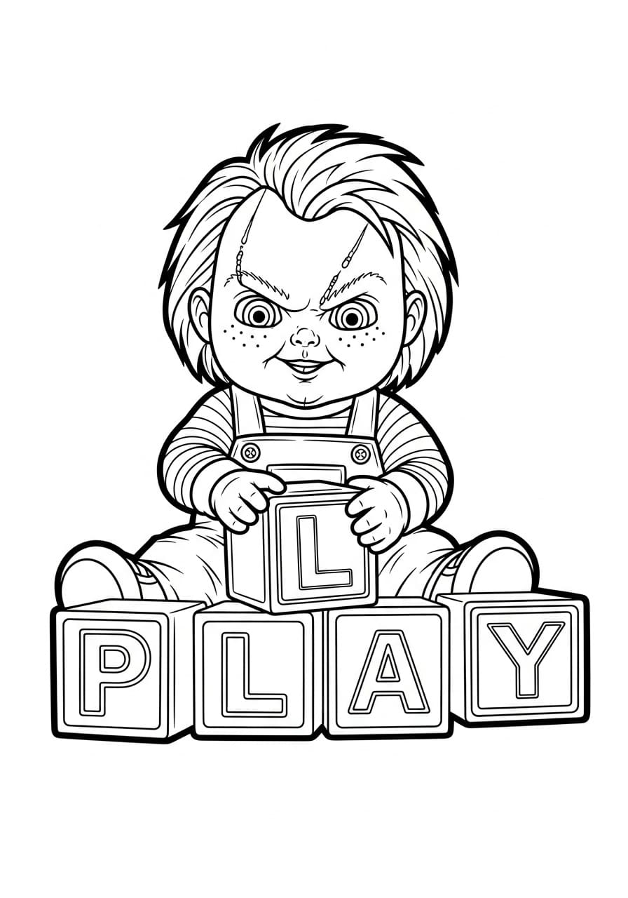 Chucky gratis for børn Tegninger til Farvelægning