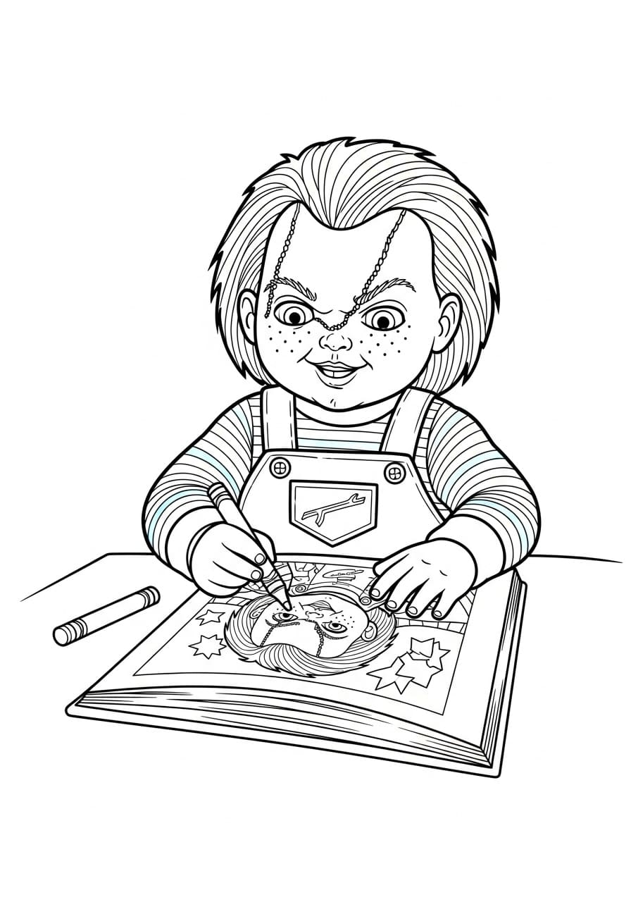 Chucky-lignende bog Tegninger til Farvelægning