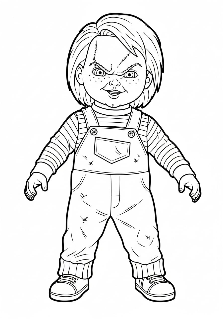 Chucky simpel Tegninger til Farvelægning