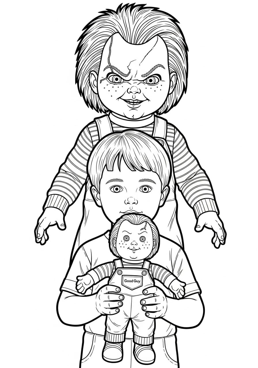Chucky til børn Tegninger til Farvelægning
