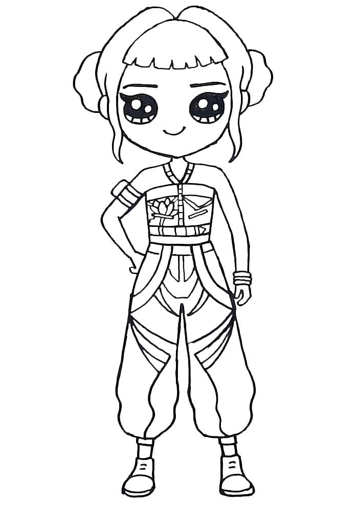 Dæmonjægerpige figurer Tegninger til Farvelægning