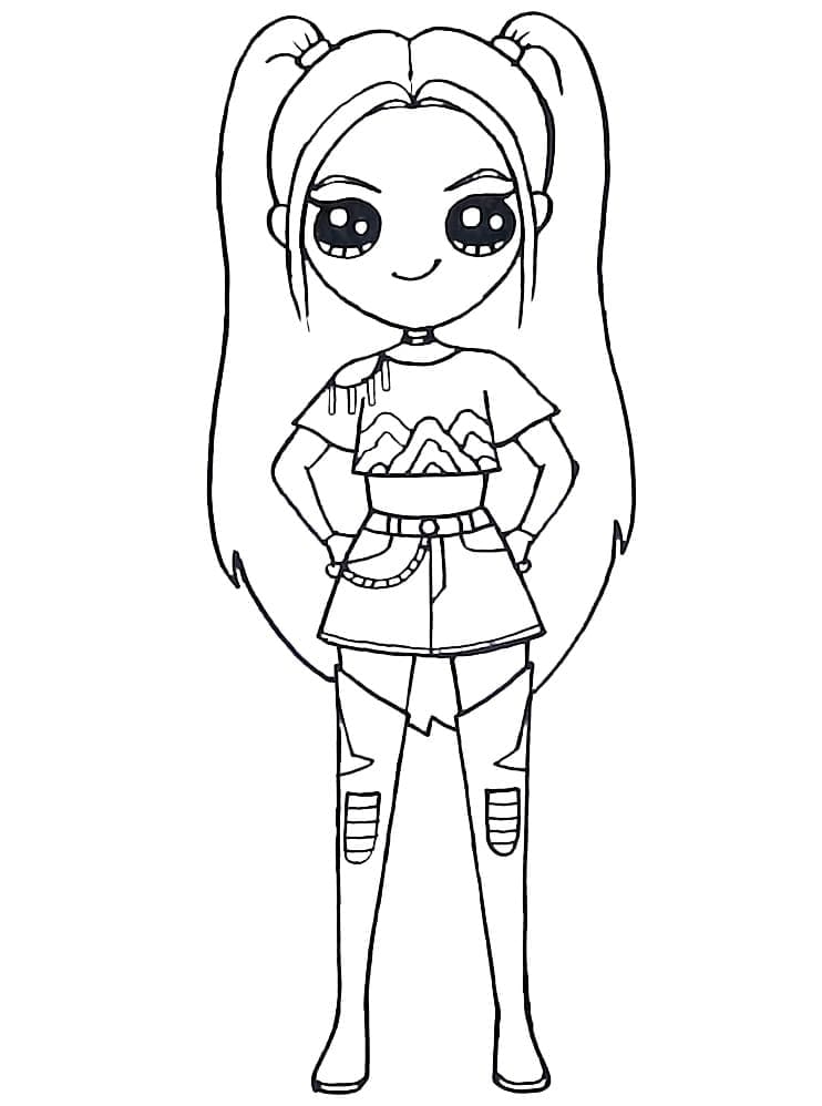 Den søde jægerpigegruppe Tegninger til Farvelægning