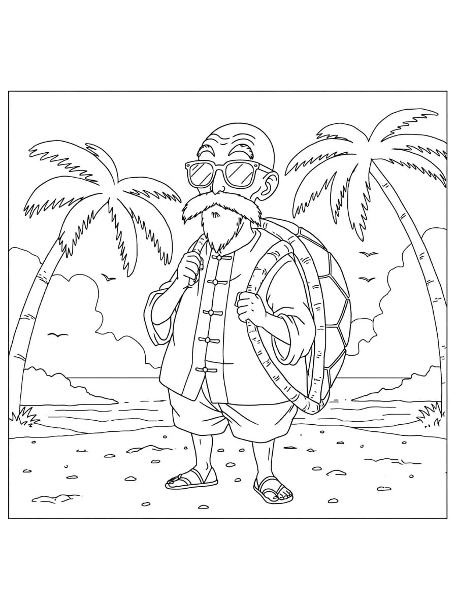 Dragon Ball for børn gratis Tegninger til Farvelægning