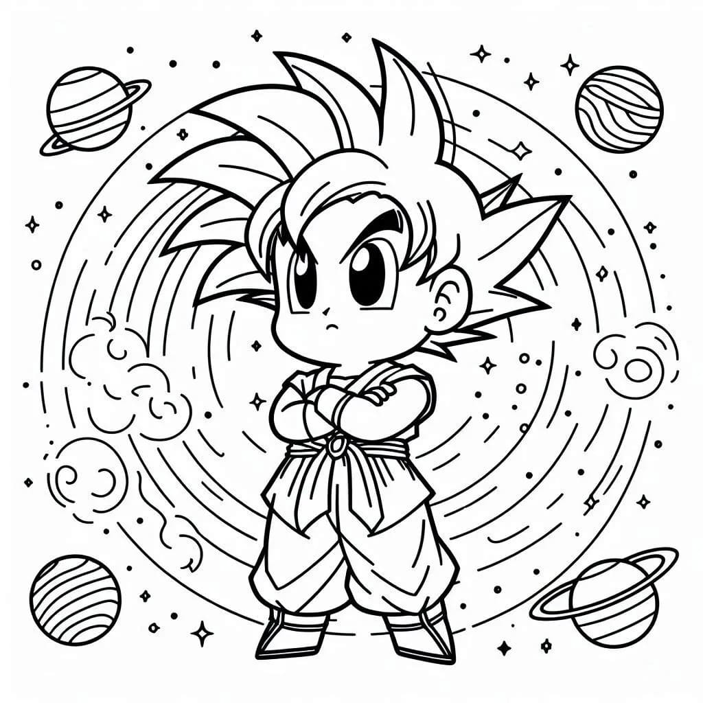 Dragon Ball Z flot Tegninger til Farvelægning