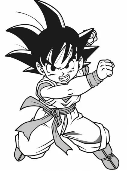 Dragon Ball Z-foto Tegninger til Farvelægning