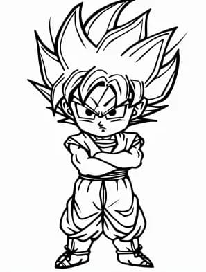 Dragon Ball Z sød Tegninger til Farvelægning