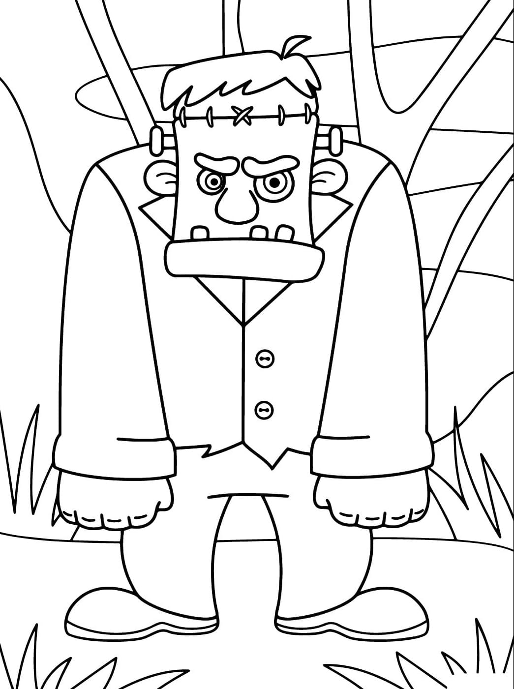 Ensom Frankenstein Tegninger til Farvelægning