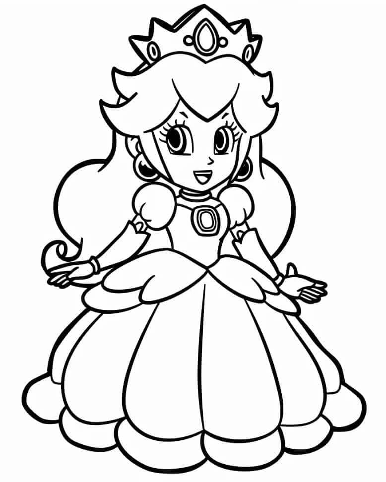 Fantastiske Prinsesse Daisy Tegninger til Farvelægning