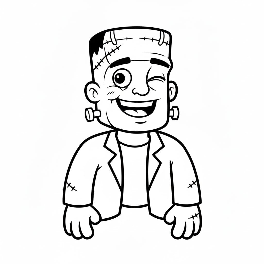 Frankenstein for børn gratis Tegninger til Farvelægning