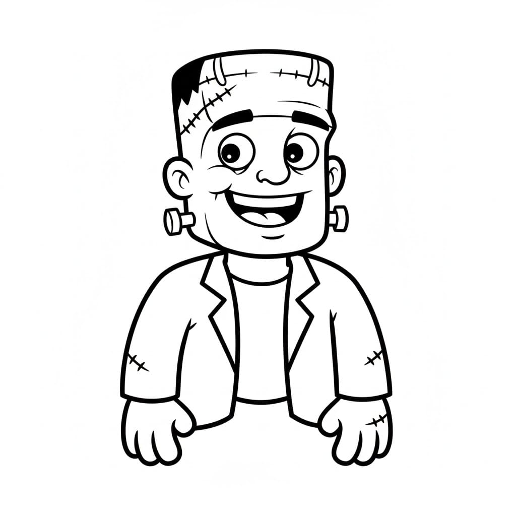 Frankenstein smiler Tegninger til Farvelægning