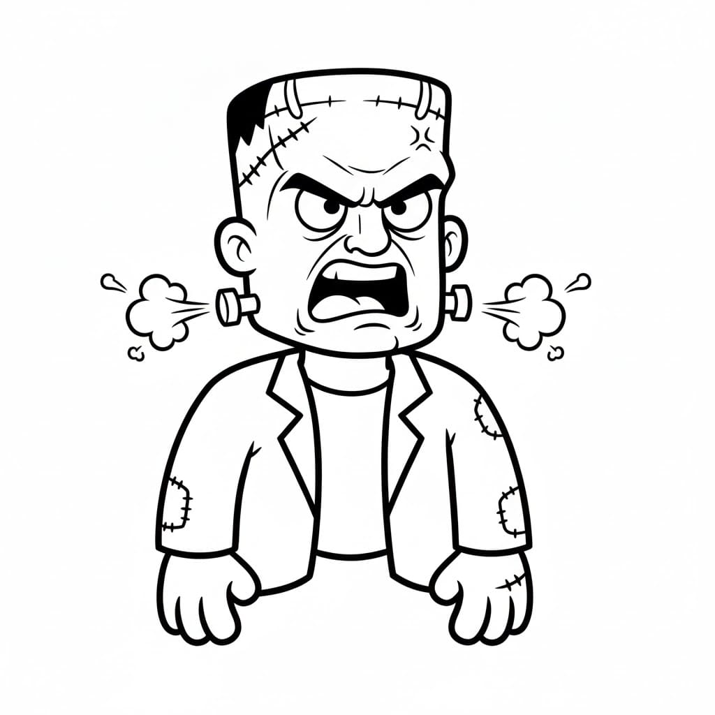 Frankenstein vred Tegninger til Farvelægning