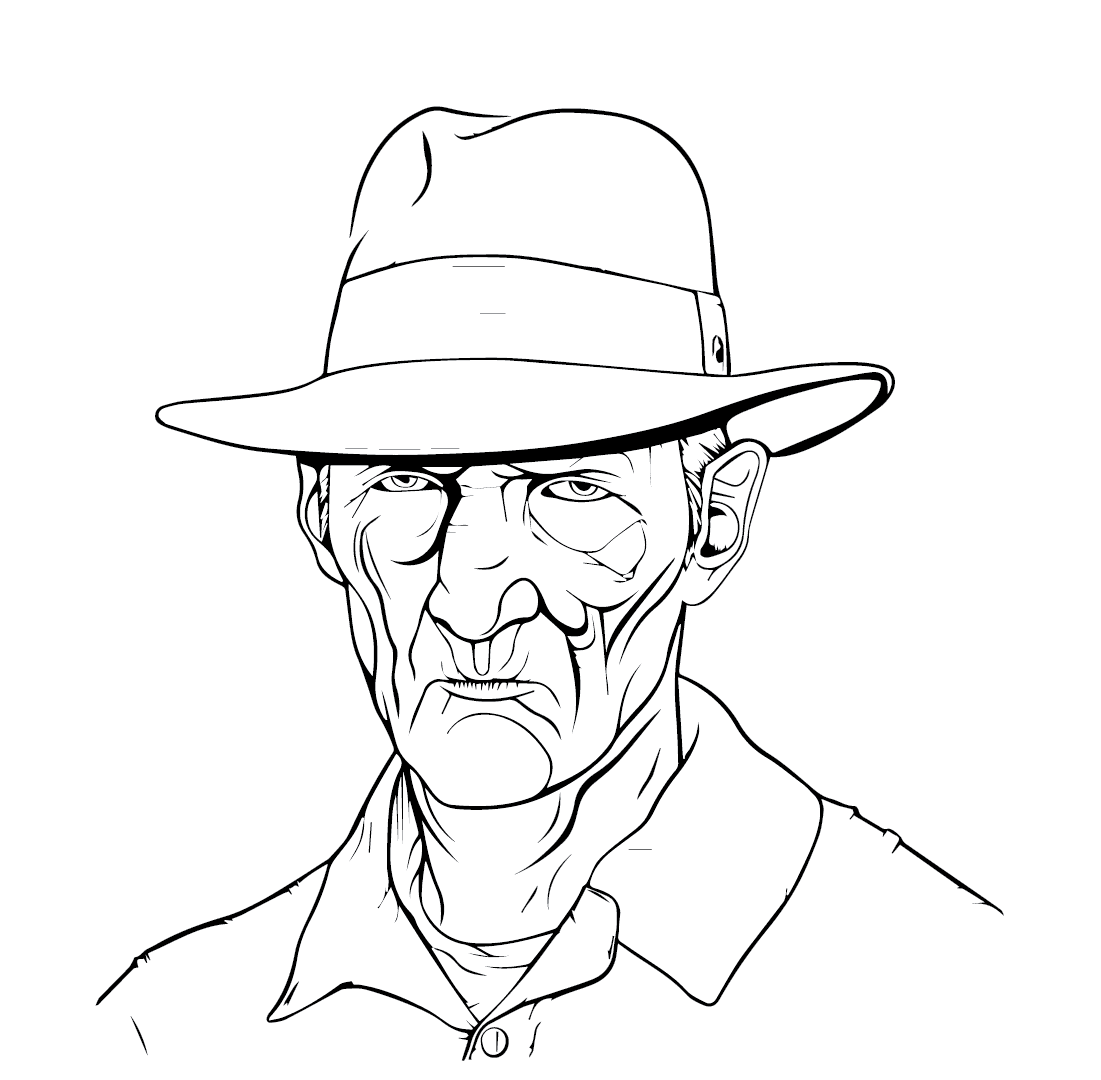 Freddy Krueger-billeder til udskrivning Tegninger til Farvelægning